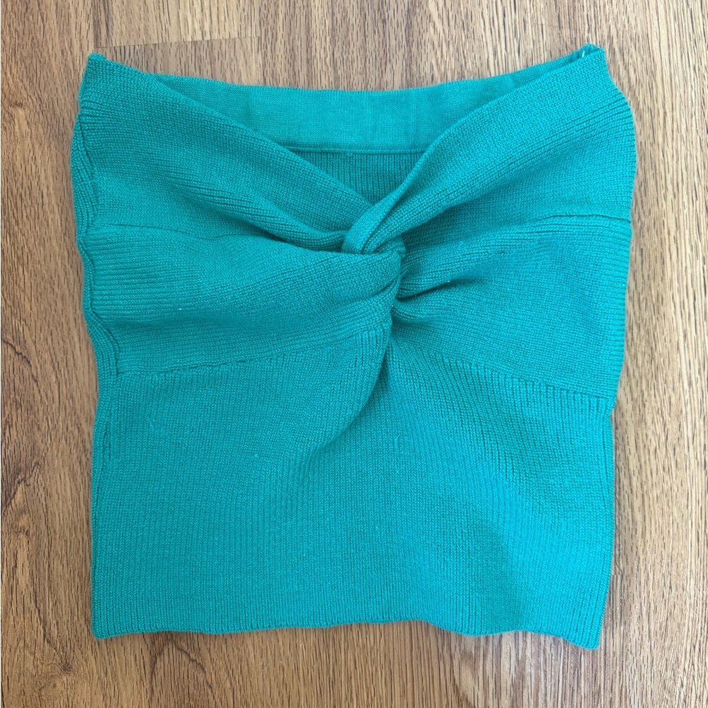 SHEIN Teal Knotted Top